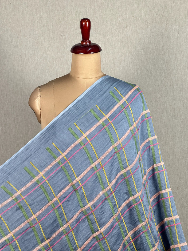 Embroidered 40gm Banarasi Chanderi Fabrics