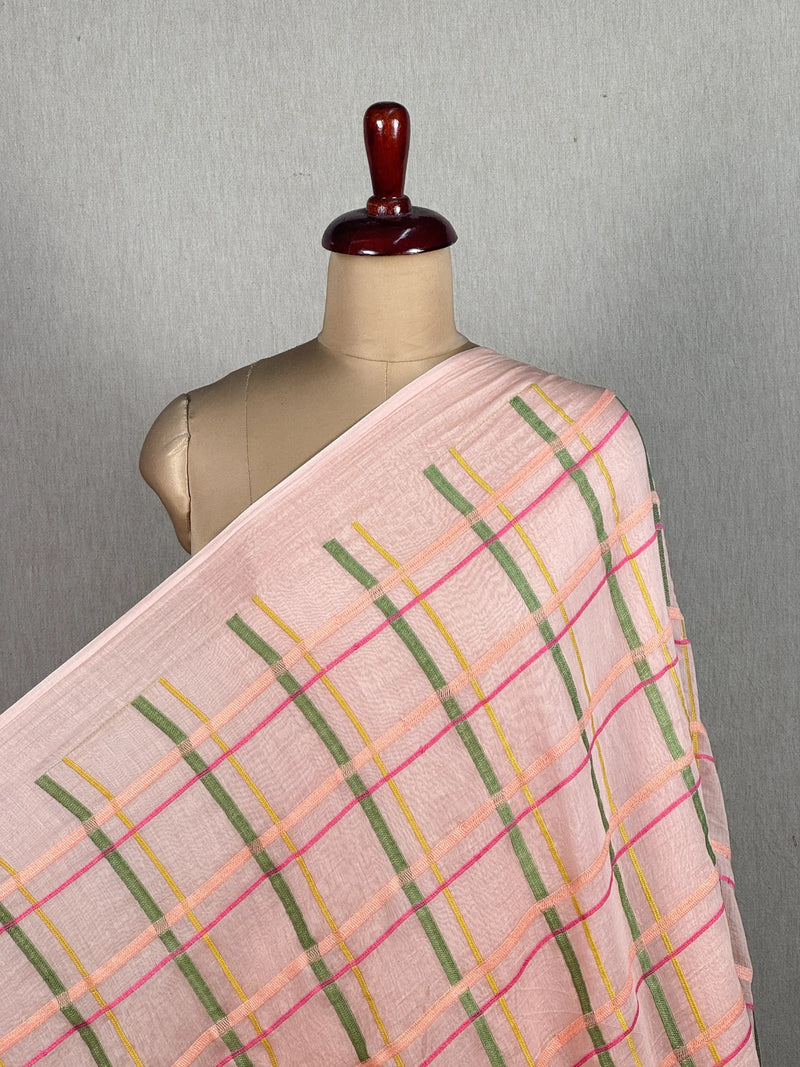 Embroidered 40gm Banarasi Chanderi Fabrics