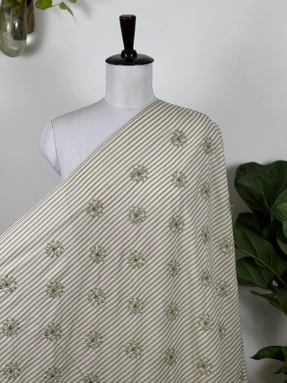 Embroidered Handloom Fabric