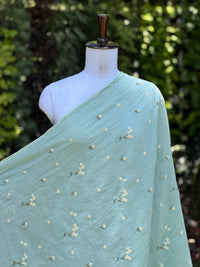 Embroidered 40gm Banarasi Chanderi Fabric