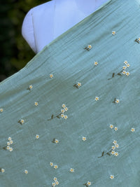 Embroidered 40gm Banarasi Chanderi Fabric