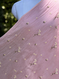 Embroidered 40gm Banarasi Chanderi Fabric