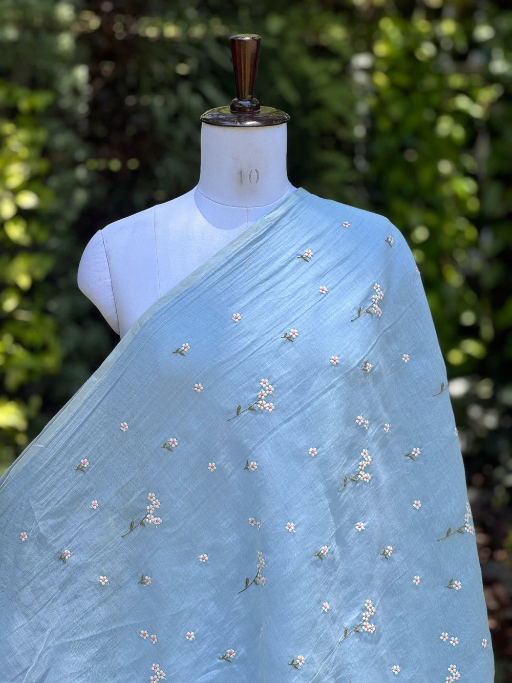 Embroidered 40gm Banarasi Chanderi Fabric