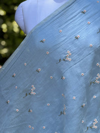 Embroidered 40gm Banarasi Chanderi Fabric