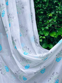 Embroidered Kota Fabric
