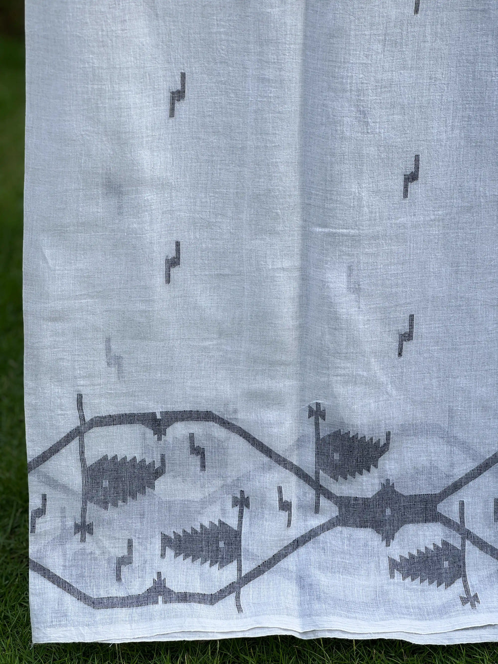 Jamdani Bengal Handloom Cotton Fabric