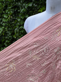 Embroidered 40 gm Banarasi Chanderi Fabric