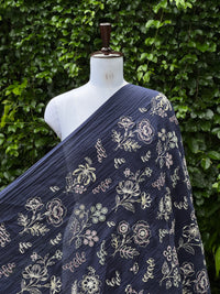 Embroidered 40 gm Banarasi Chanderi Fabric