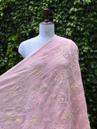 Embroidered 40 gm Banarasi Chanderi Fabric