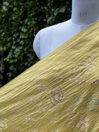 Embroidered 40 gm Banarasi Chanderi Fabric