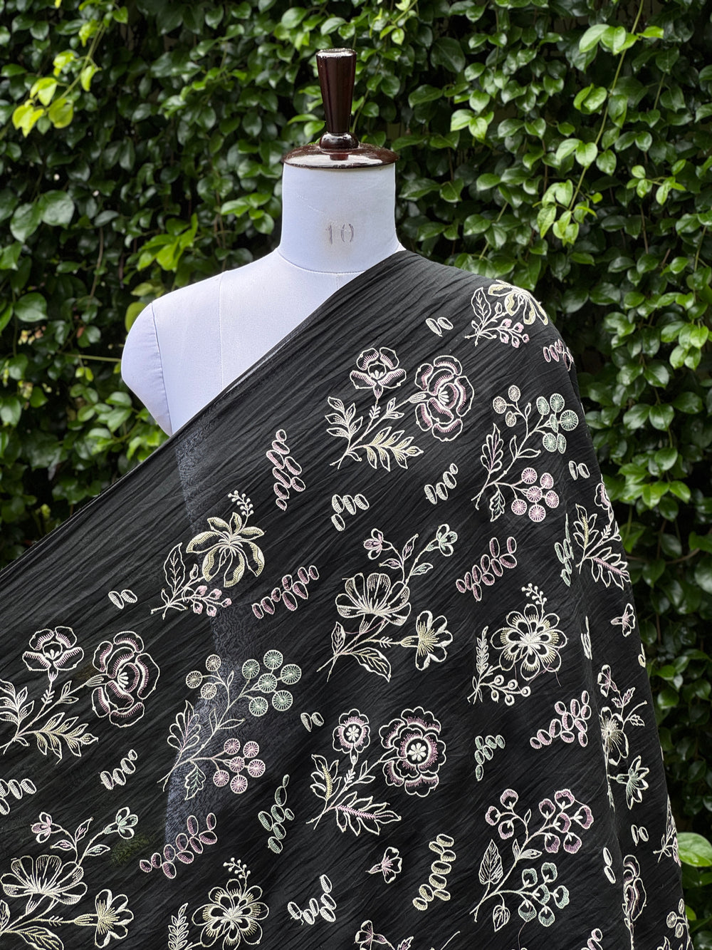 Embroidered 40 gm Banarasi Chanderi Fabric