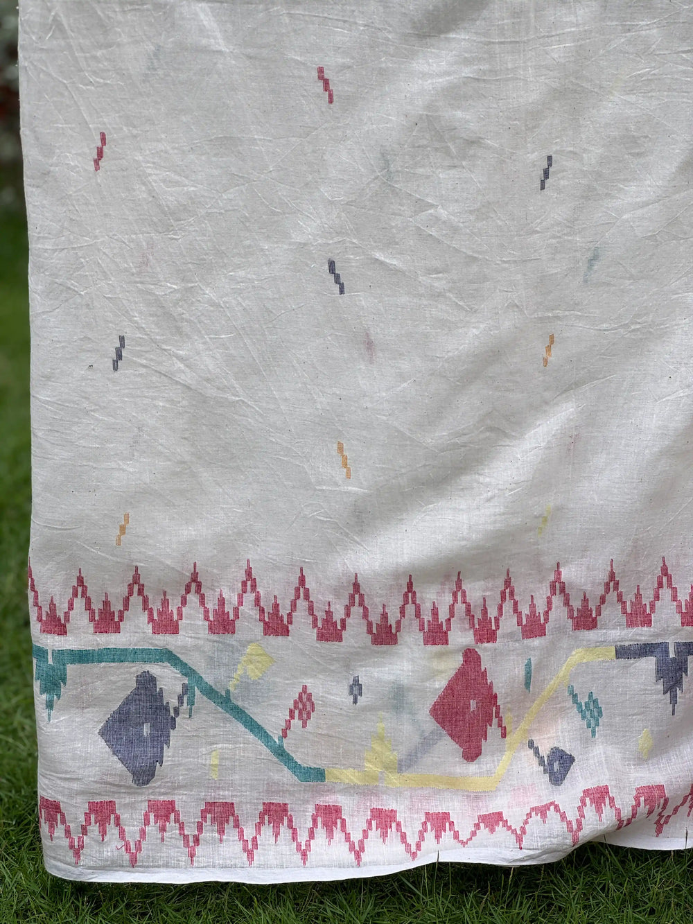 Jamdani Bengal Handloom Cotton Fabric