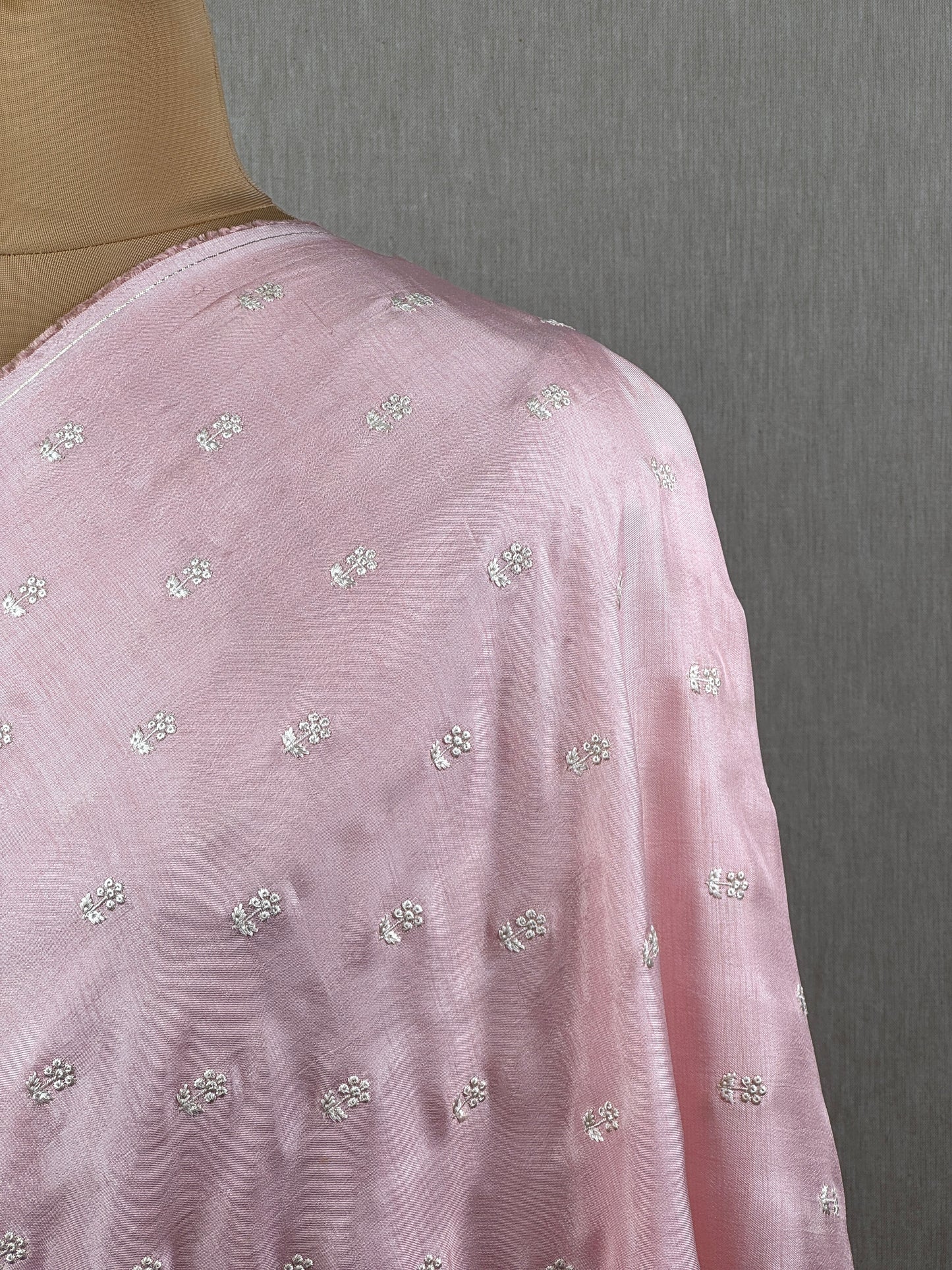 Embroidered Uppada Silk Fabric