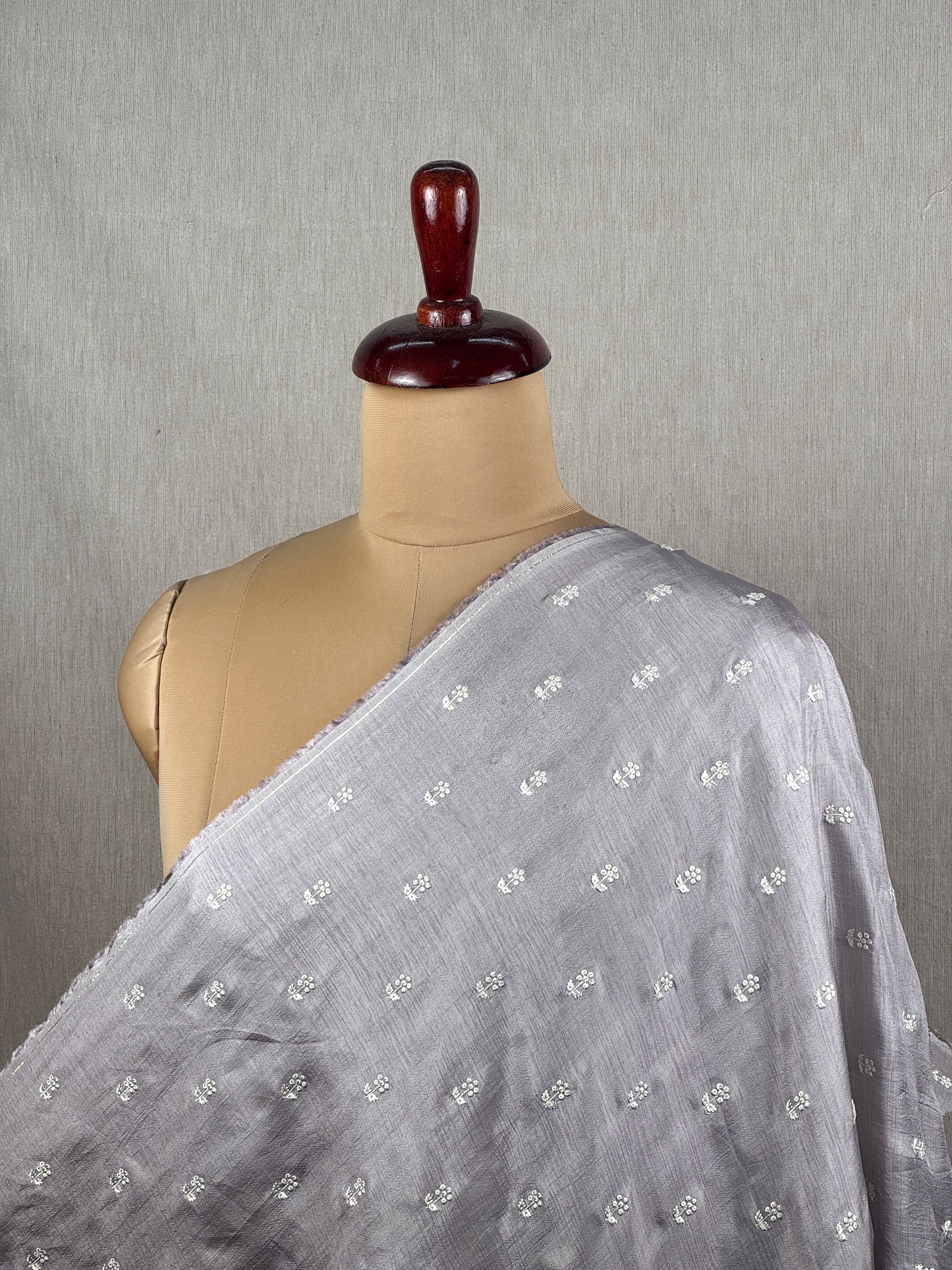 Embroidered Uppada Silk Fabric