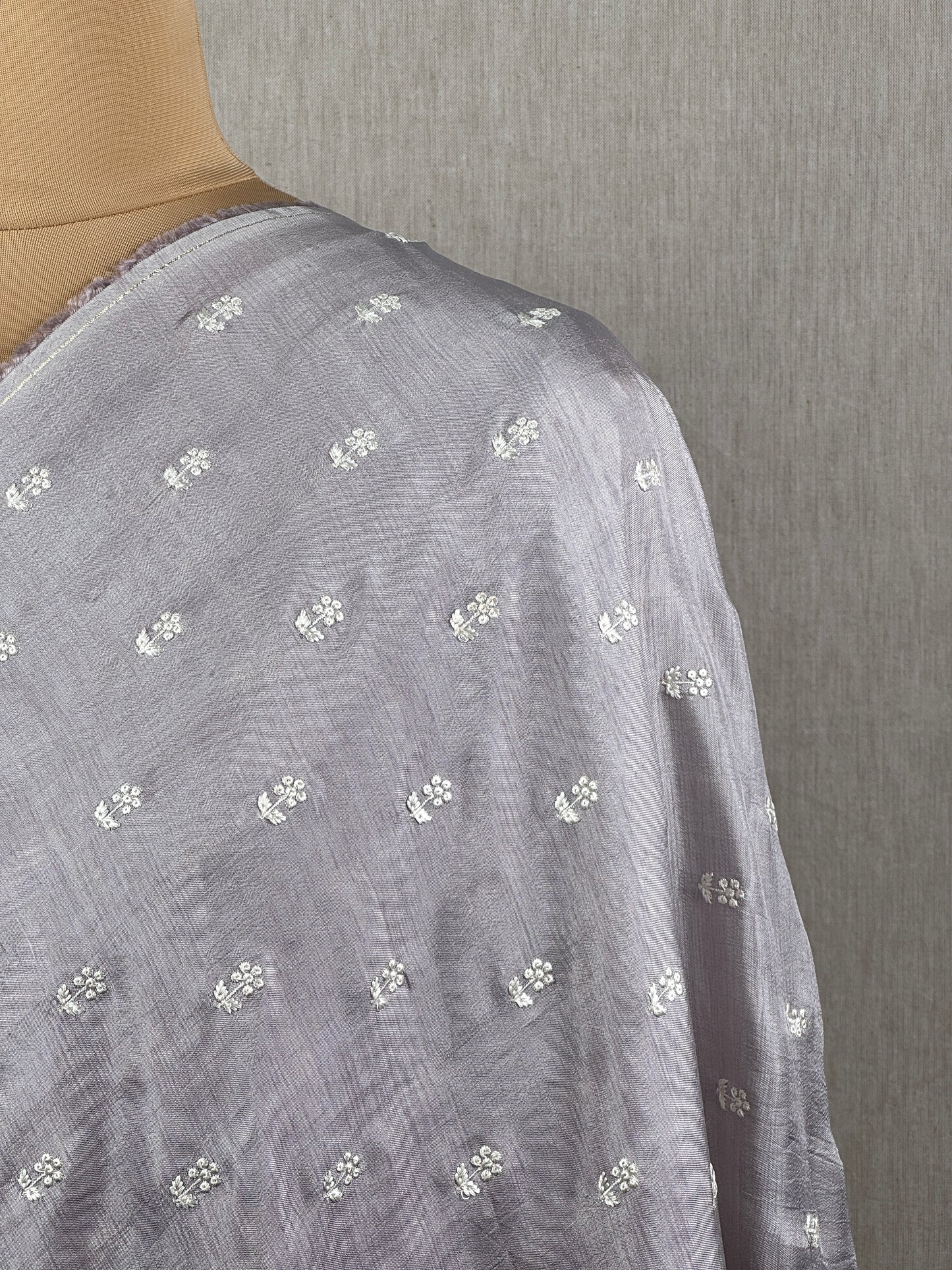 Embroidered Uppada Silk Fabric