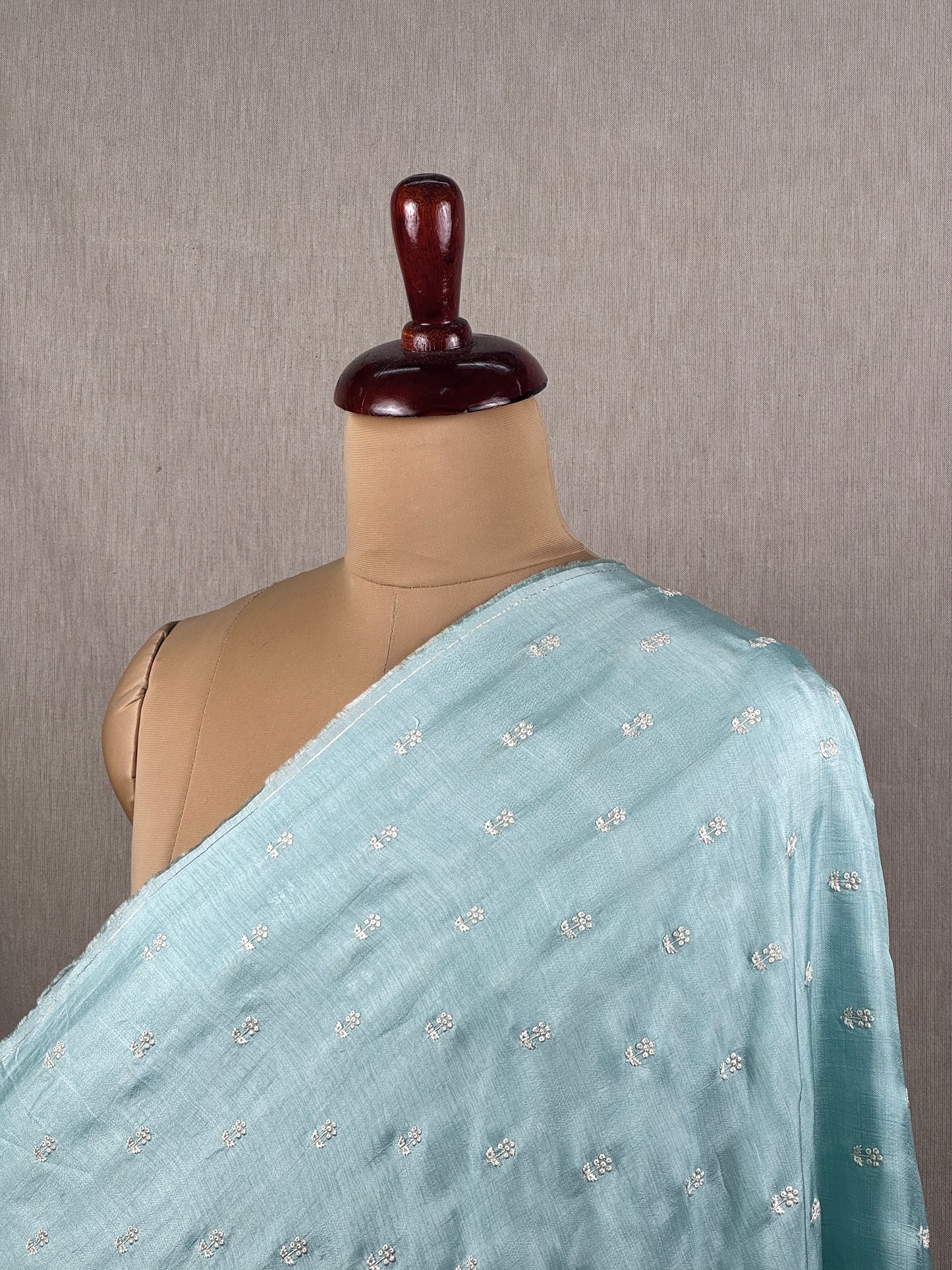 Embroidered Uppada Silk Fabric