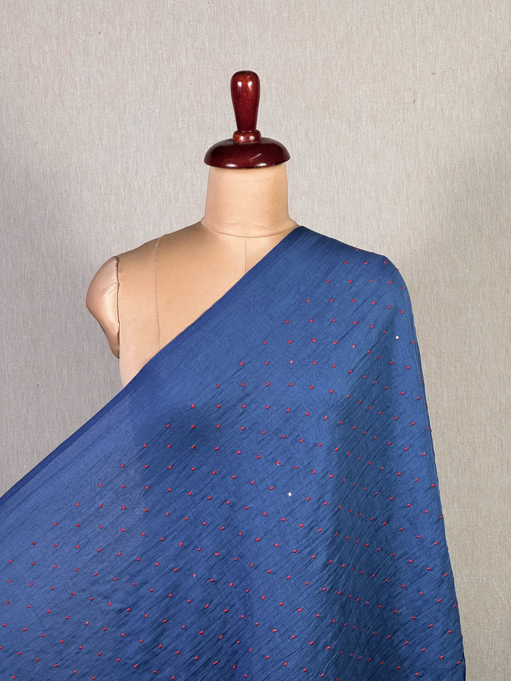 Sequins Embroidered 40 gm Banarasi Chanderi Fabric