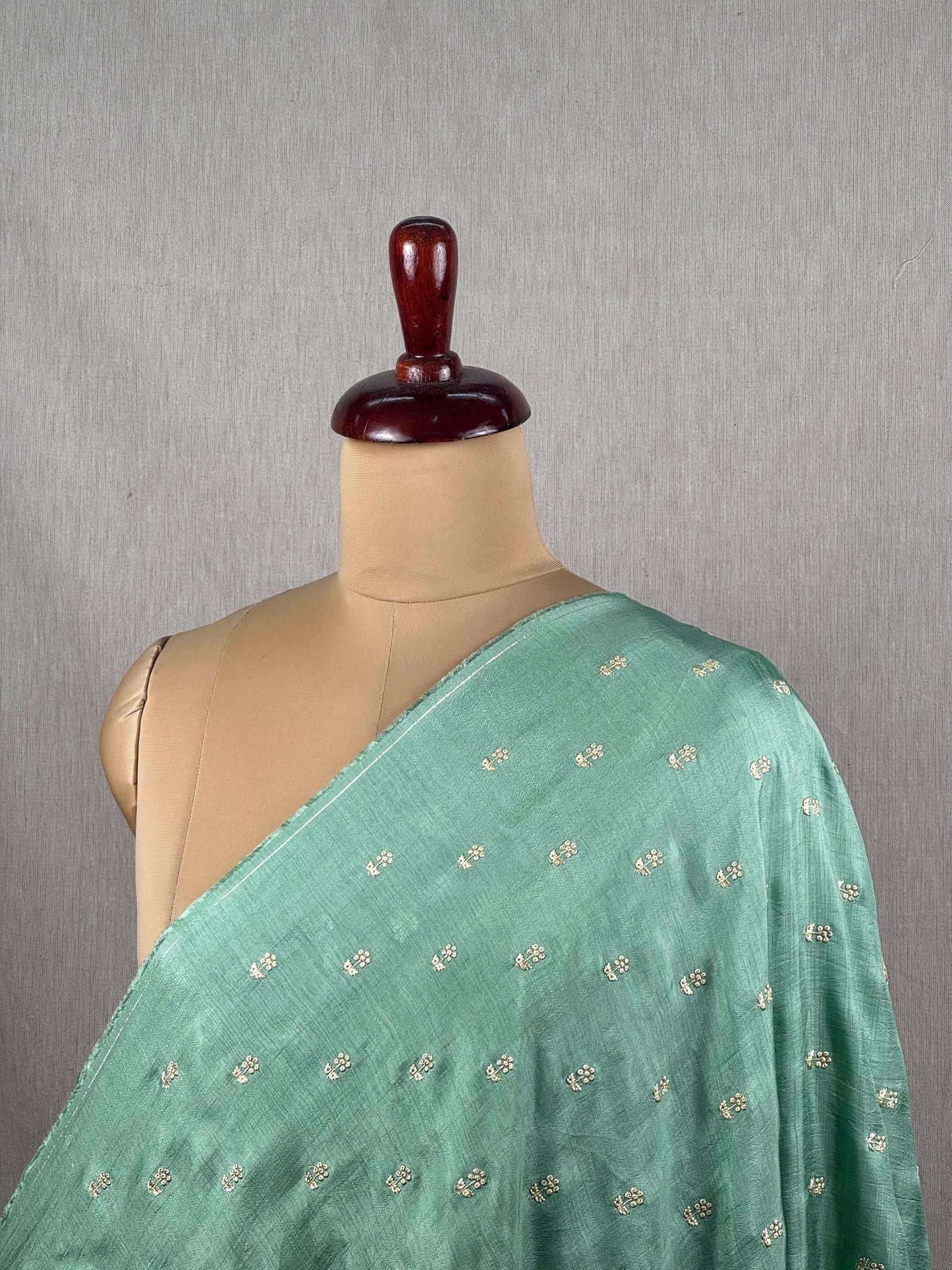 Embroidered Uppada Silk Fabric