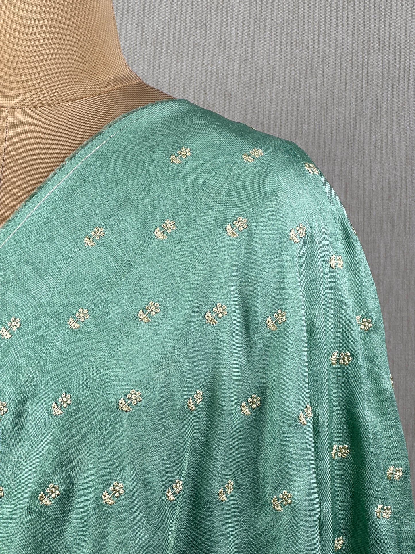 Embroidered Uppada Silk Fabric