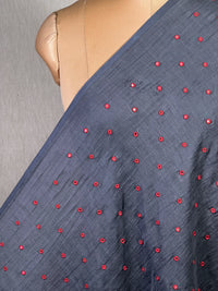 Mirror  Embroidered 40 gm Banarasi Chanderi Fabric