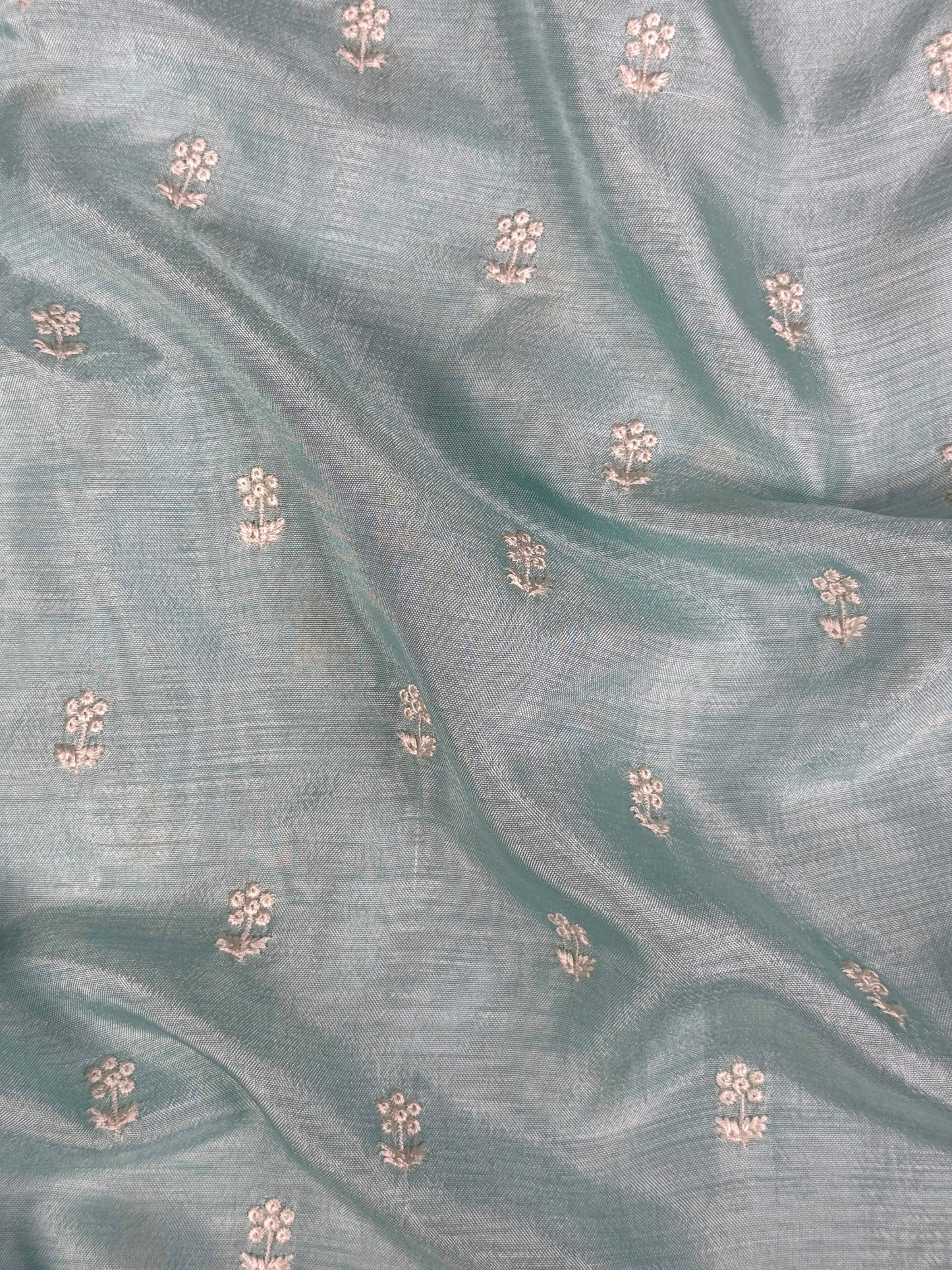 Embroidered Uppada Silk Fabric