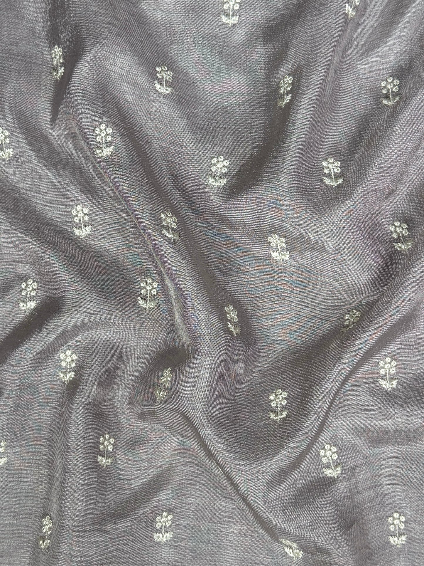 Embroidered Uppada Silk Fabric