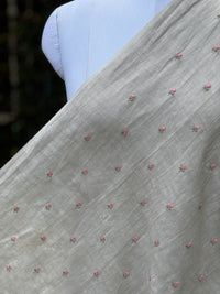 Embroidered  40 Lee Gauze Linen Fabric
