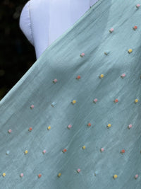 Embroidered  40 Lee Gauze Linen Fabric