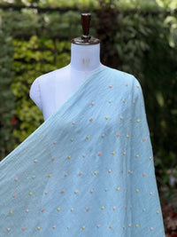 Embroidered  40 Lee Gauze Linen Fabric