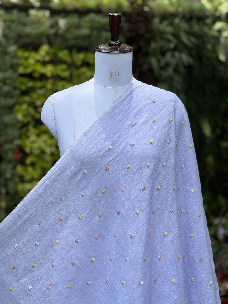 Embroidered  40 Lee Gauze Linen Fabric