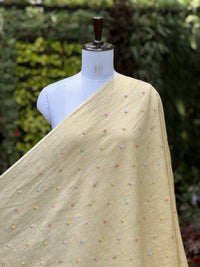 Embroidered  40 Lee Gauze Linen Fabric