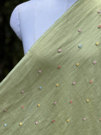 Embroidered  40 Lee Gauze Linen Fabric
