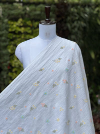 Embroidered  40 Lee Gauze Linen Fabric