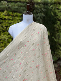 Embroidered  40 Lee Gauze Linen Fabric