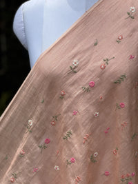 Embroidered  40 Lee Gauze Linen Fabric