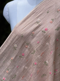 Embroidered  40 Lee Gauze Linen Fabric