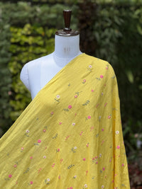 Embroidered  40 Lee Gauze Linen Fabric