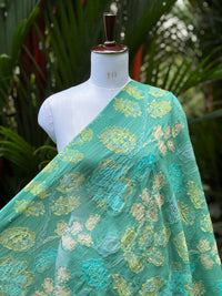 Position Printed & Embroidered Viscose Chanderi Fabrics