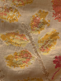 Position Printed & Embroidered Viscose Chanderi Fabrics