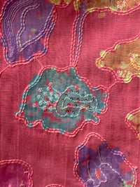 Position Printed & Embroidered Viscose Chanderi Fabrics