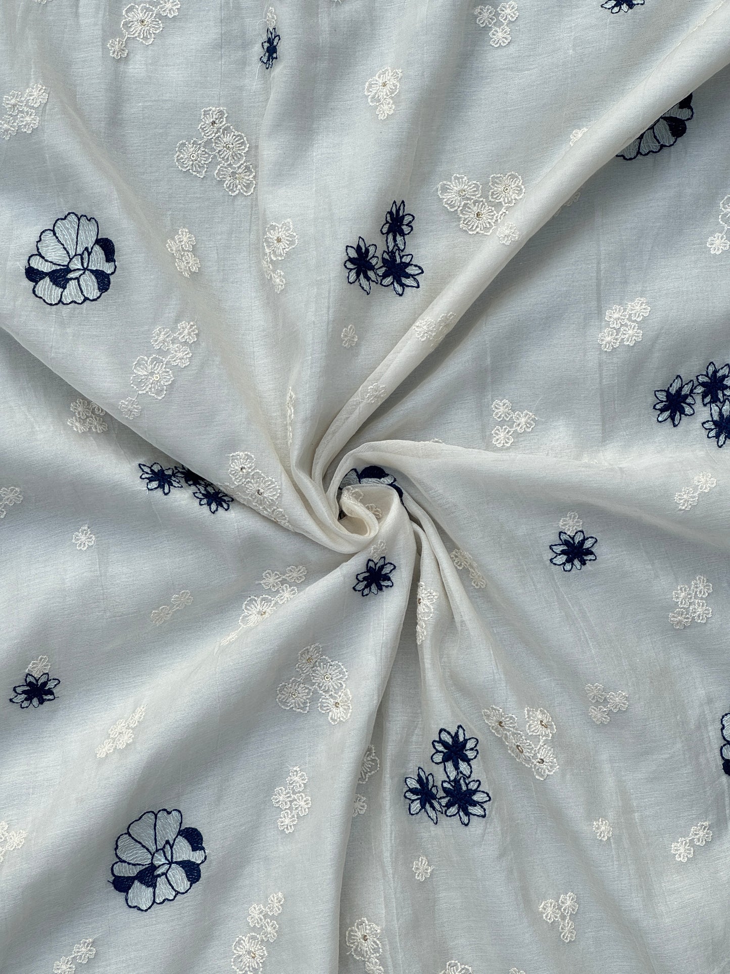 Embroidered 40 gm Banrasi Chanderi Fabric