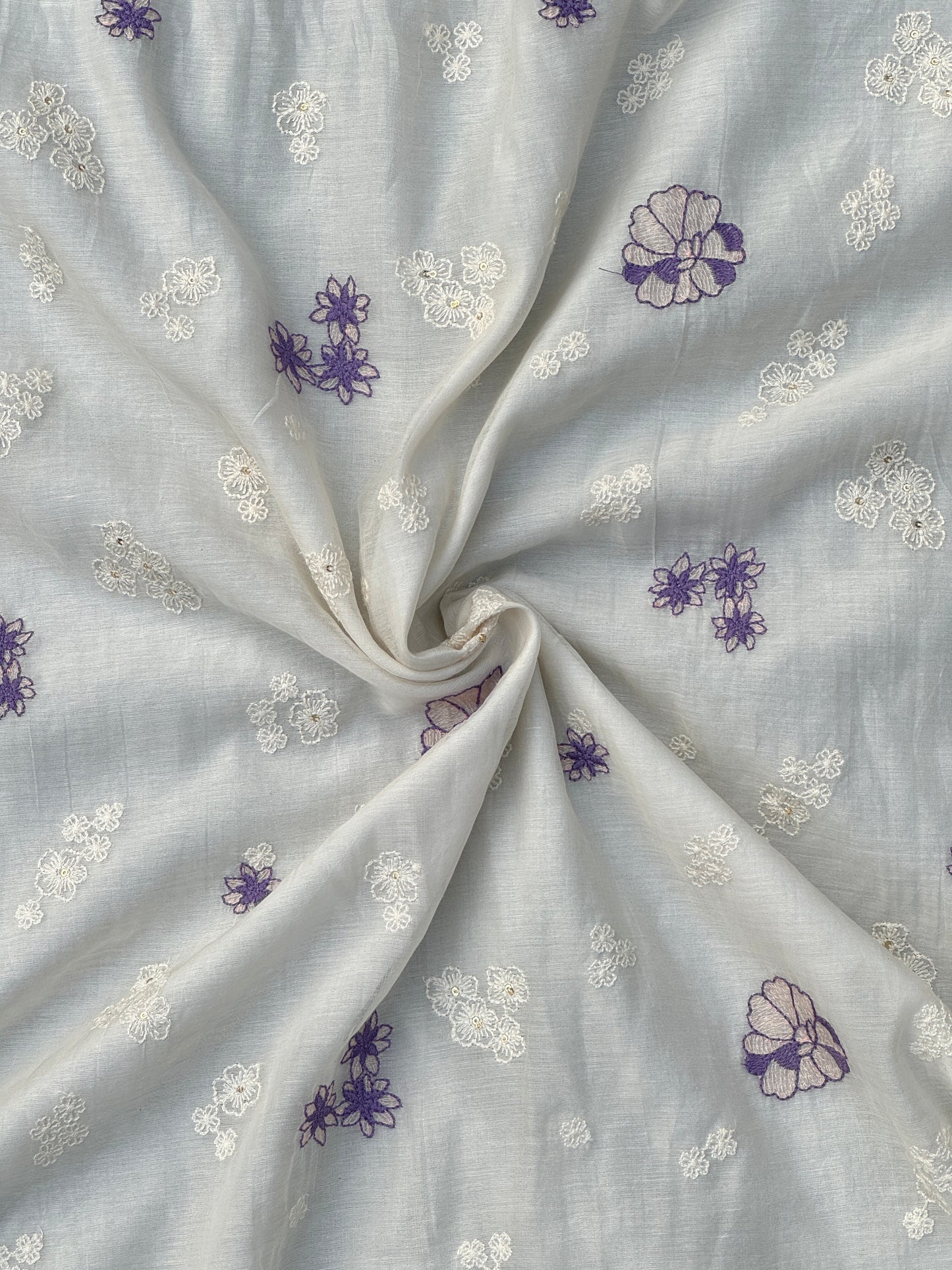 Embroidered 40 gm Banrasi Chanderi Fabric