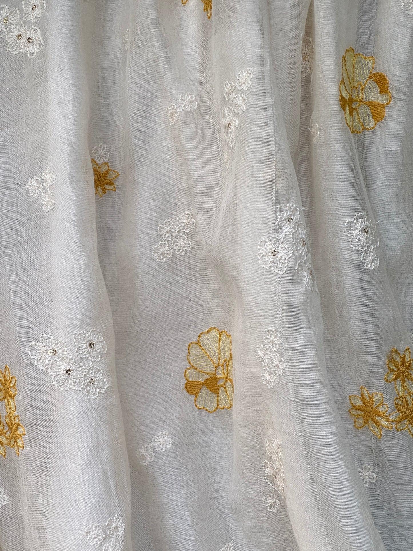 Embroidered 40 gm Banrasi Chanderi Fabric