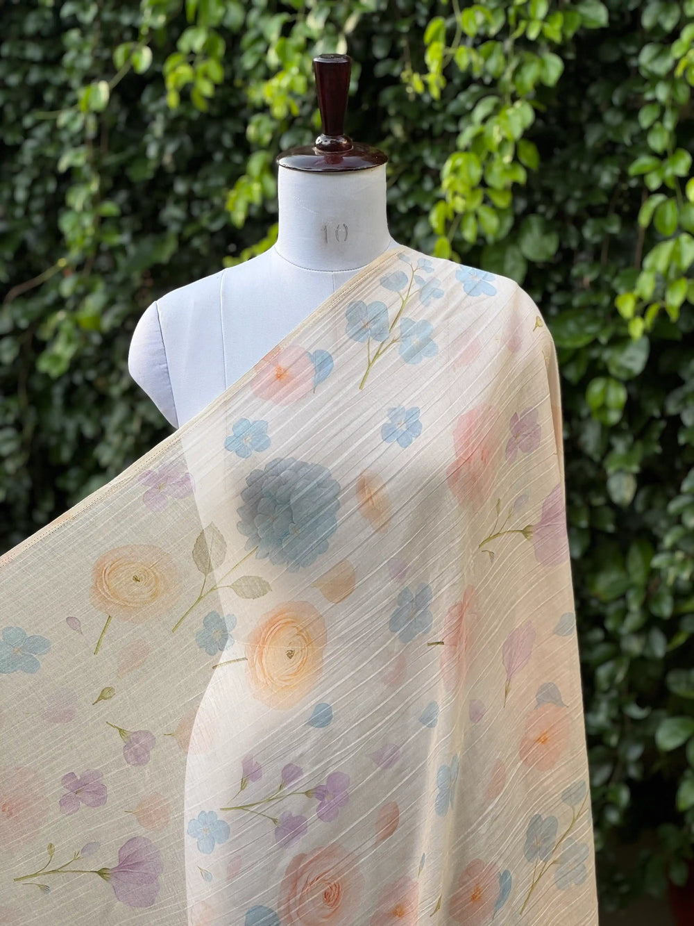 Digital Printed Mul Chanderi Fabric
