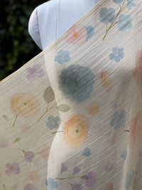 Digital Printed Mul Chanderi Fabric