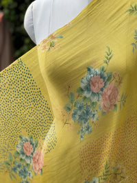 Digital Printed Mul Chanderi Fabric