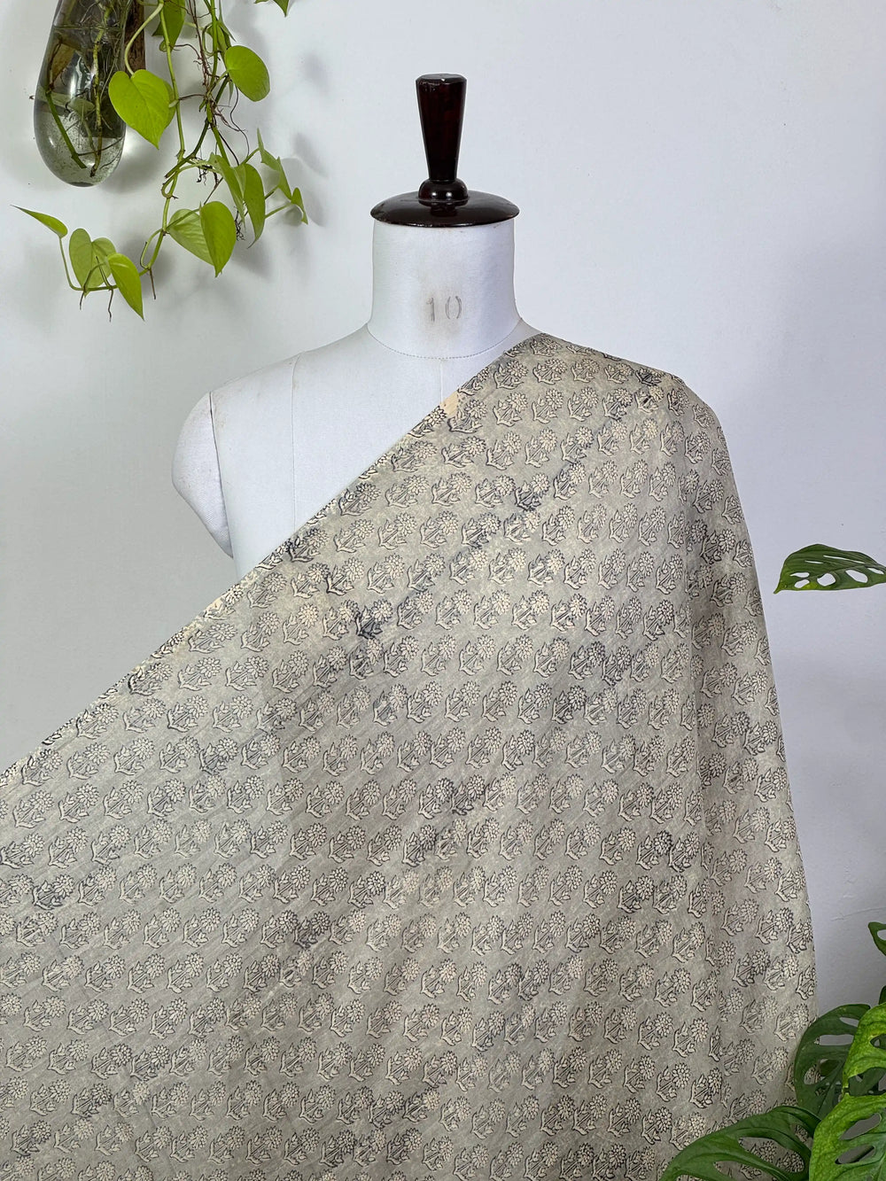 Block-Printed 40gm Banarasi Chanderi Fabric
