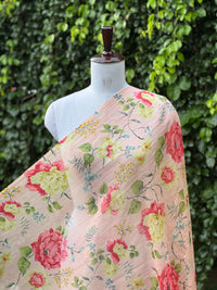 Digital Printed Mul Chanderi Fabric