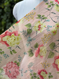 Digital Printed Mul Chanderi Fabric