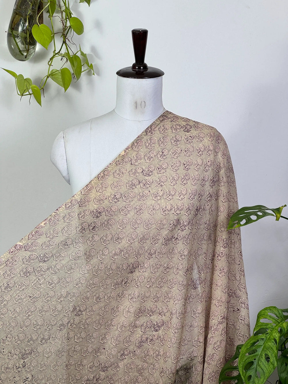Block-Printed 40gm Banarasi Chanderi Fabric